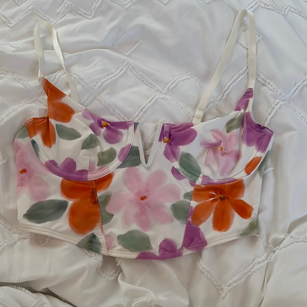 Floral corset top